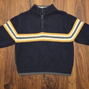 The Children's Place Navy and Gold Zip-Up Sweater
